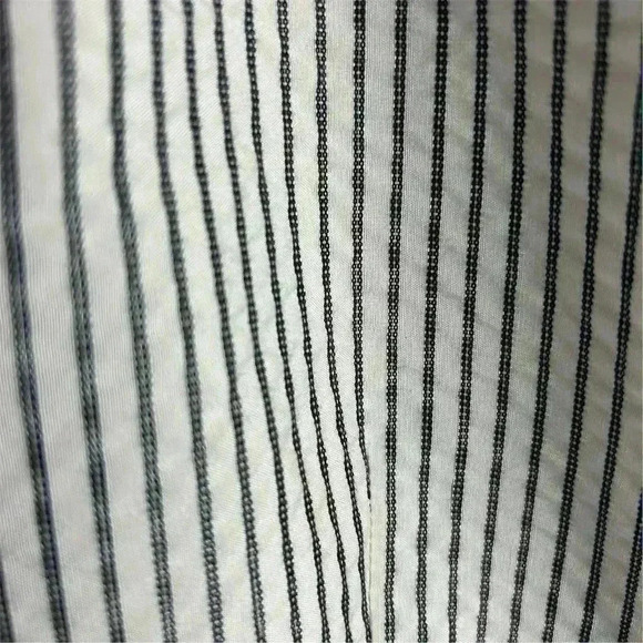 Ann Taylor Loft Women's Blazer Jacket Ivory/White and Black Stripes  Size 8 - Picture 7 of 16